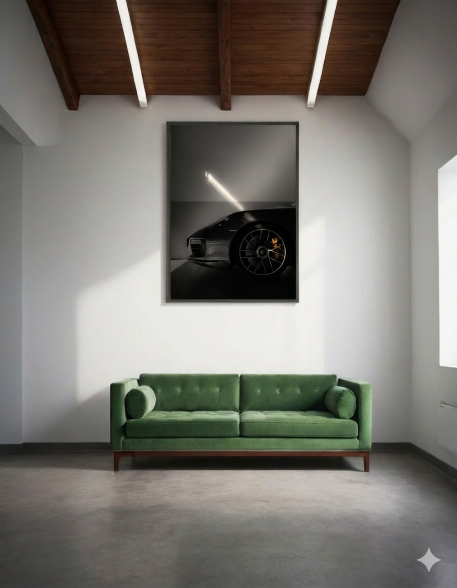 Tirage numéroté "L'éveil de la 911 Turbo S" par Morgan Mathurin