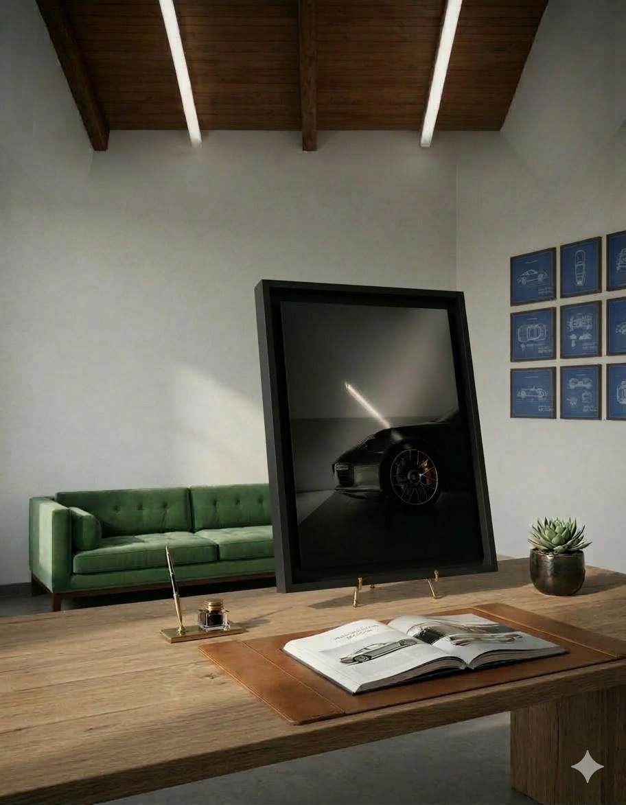 Tirage numéroté "L'éveil de la 911 Turbo S" par Morgan Mathurin