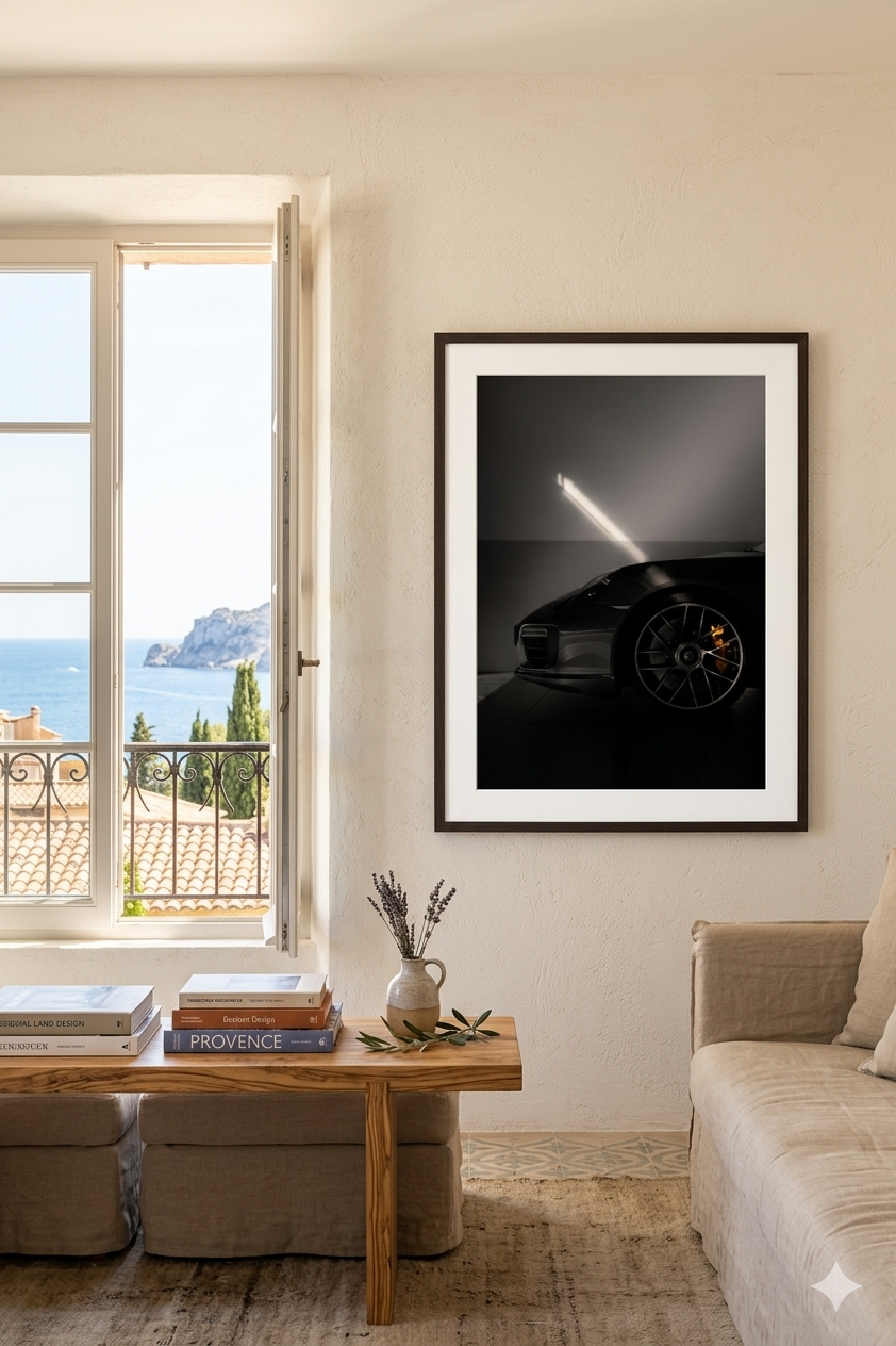 Tirage numéroté "L'éveil de la 911 Turbo S" par Morgan Mathurin